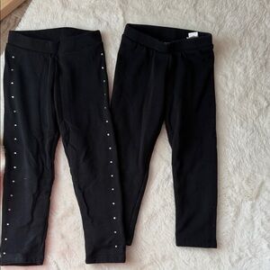 The Children's Place Black Leggings with Dotted Design
